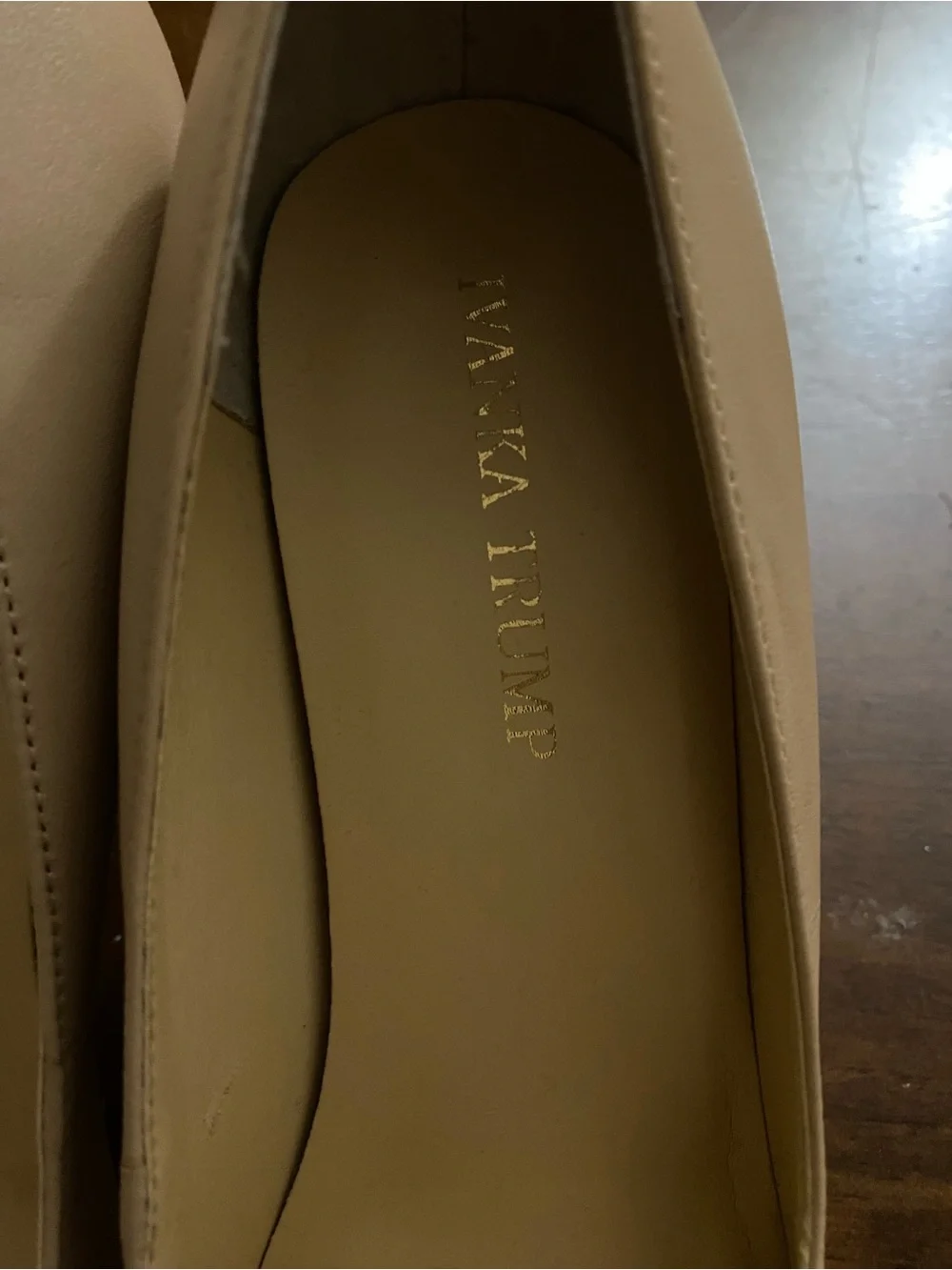 Ivanka Trump Nude Pointed-Toe Leather Pumps